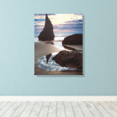 Gestreifte Naht | Face Rock Wayside, OR Leinwanddruck (Insitu (Holzboden))