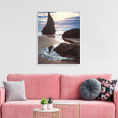 Gestreifte Naht | Face Rock Wayside, OR Leinwanddruck (Insitu (Wohnzimmer))