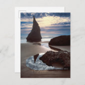 Gestreifte Naht | Face Rock Wayside, OR Postkarte (Vorne/Hinten)