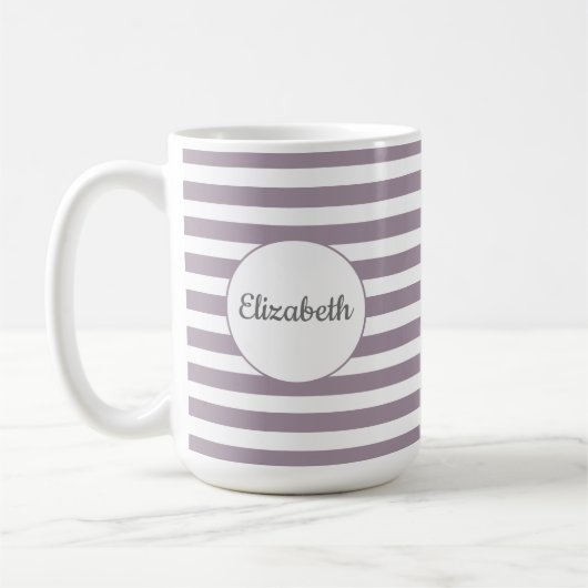 Gestreifte NamensTasse Kaffeetasse (Links)