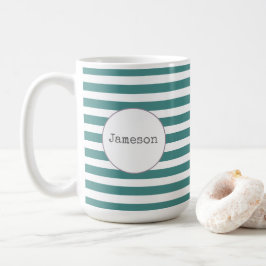 Gestreifte NamensTasse Kaffeetasse