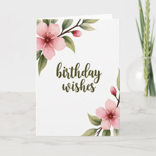 Gestreifte Olive Script Karte