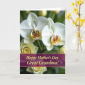 Gestreifte Orchideen Ururgroßmutter Karte (Gelbe Blume)