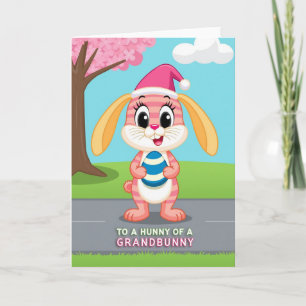 Gestreifte Osterhasen-Ei-Gelegenheitskarte Karte