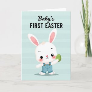 Gestreifte Osterkarte in ovaler Form Karte