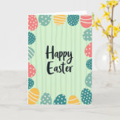 Gestreifte Ovale Frühlingskarte Karte (Gelbe Blume)
