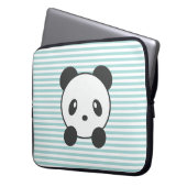 Gestreifte Pandalaptophülse Laptopschutzhülle (Vorderseite Links)