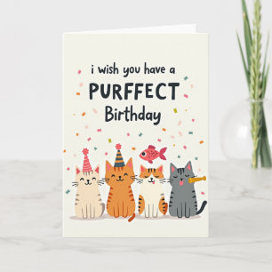 Gestreifte Party-Katzen-Karte Karte
