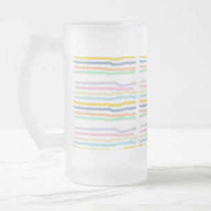 Gestreifte Pastelle (waagerechte) Mattierte Tasse