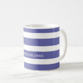 Gestreifte personalisierte Kaffeetasse (VorderseiteRechts)