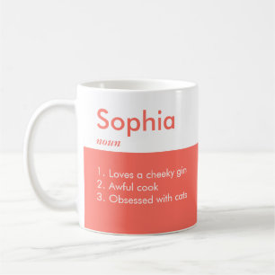 Gestreifte personalisierte Kaffeetasse