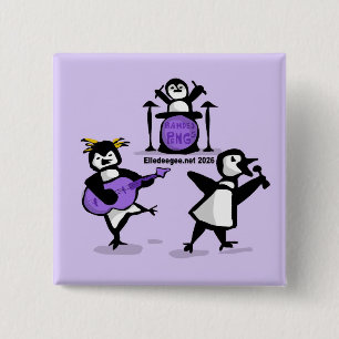 Gestreifte Pinguine Button