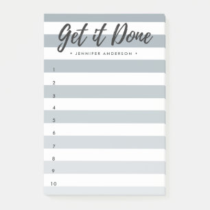Gestreifte Pinselbuchstaben To-Do-Liste Post-it-No Post-it Klebezettel