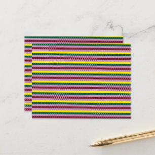Gestreifte Postkarte   Bunt   Modern   Kühn