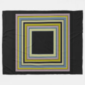 Gestreifte quadratische Classic Gray Olive Muster Fleecedecke (Vorderseite (Horizontal))
