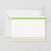 Gestreifte Regenbogenfarben Blankovorlage Mitteilungskarte (Rückseite)