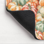 Gestreifte rote weiße grüne Kürbisse Mousepad (Ecke)