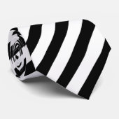Gestreifte Schwarzweiss-Krawatte Krawatte (Gerollt)