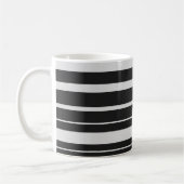 Gestreifte Schwarzweiss-Tasse Kaffeetasse (Links)