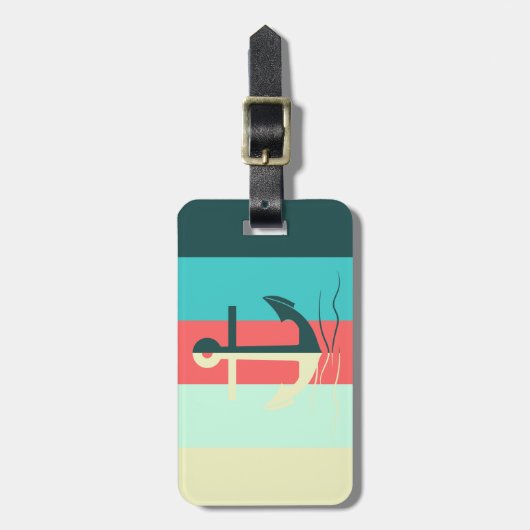 Gestreifte Seeleute Gepäckanhänger (Vorderseite vertikal)