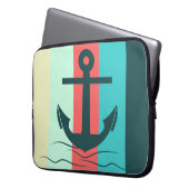 Gestreifte Seeleute Laptopschutzhülle (Vorderseite Links)