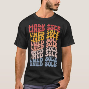 Gestreifte Seezunge Groovy Retro Fisch T-Shirt