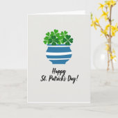 Gestreifte Shamrocks Glückliche St. Patricks Karte (Gelbe Blume)