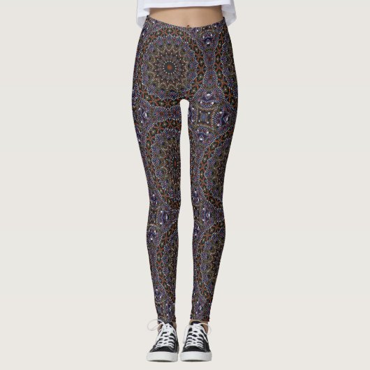 Gestreifte Spiral-Leggings Leggings (Vorderseite)