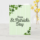 Gestreifte St. Patrick's Day Karte (Gelbe Blume)