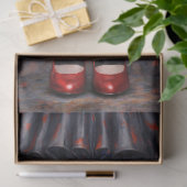 Gestreifte Strümpfe Rote Absätze Decoupage Papier (Geschenk)