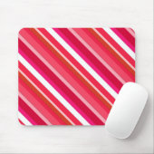 Gestreifte Süßwaren - rot, rosa und weiß Mousepad (Mit Mouse)