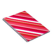 Gestreifte Süßwaren - rot, rosa und weiß Notizblock (Rechte Seite)