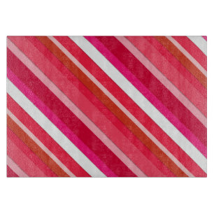 Gestreifte Süßwaren - rot, rosa und weiß Schneidebrett