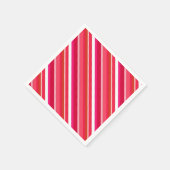 Gestreifte Süßwaren - rot, rosa und weiß Serviette (Ecke)