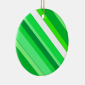 Gestreifte Süßwaren - smaragdgrün und weiß Keramikornament (Rechts)