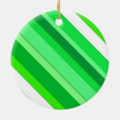 Gestreifte Süßwaren - smaragdgrün und weiß Keramikornament (Hinten)