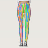 gestreifte Süßwarenfarben Leggings Regenbogen gemu (Vorderseite)