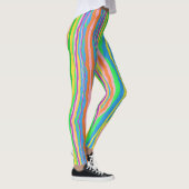 gestreifte Süßwarenfarben Leggings Regenbogen gemu (Rechts)