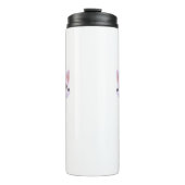 Gestreifte Tabby Kawaii Thermosbecher (Vorderseite)