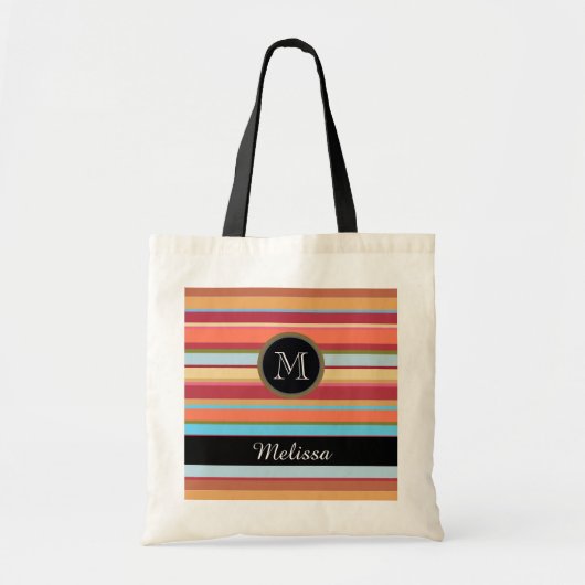 gestreifte Tasche personalisiert (Vorne)