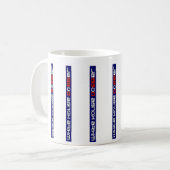 Gestreifte Tasse des das Haus-Dossiers (Vorderseite Links)