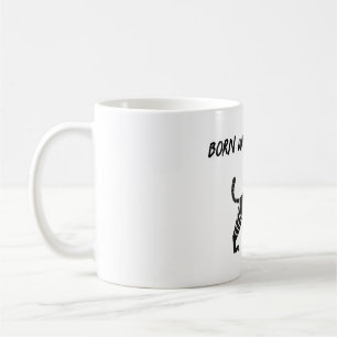 Gestreifte Tiger-Illustration – Minimalistischer F Kaffeetasse