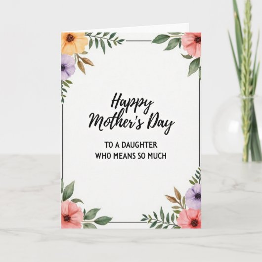Gestreifte Töchter lieben Karte (Vorderseite)