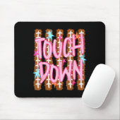 Gestreifte Touchdown-Fußballmutter Herbst-Sport lu Mousepad (Mit Mouse)