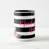 Gestreifte Trauzeugin-mit BlumenTasse Tasse (Zentrum)