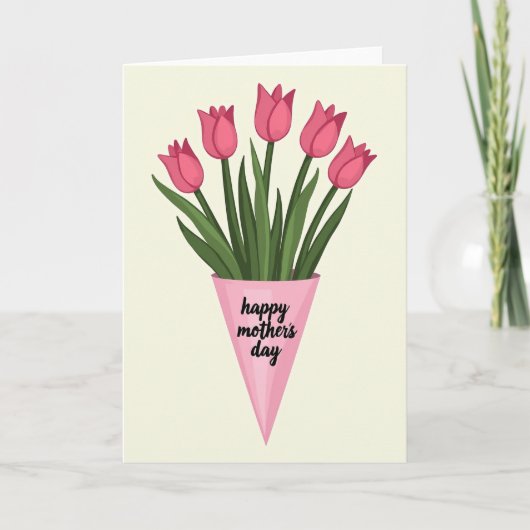 Gestreifte Tulpen Mutterkarte Karte (Vorderseite)