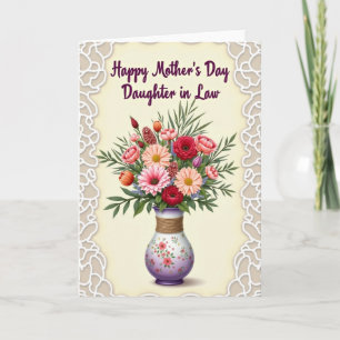 Gestreifte Vase Flower Power Karte
