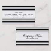 Gestreifte Visitenkarteschablone des modernen Chic Visitenkarte (Vorne/Hinten)