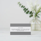 Gestreifte Visitenkarteschablone des modernen Chic Visitenkarte (Stehend Vorderseite)