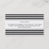 Gestreifte Visitenkarteschablone des modernen Chic Visitenkarte (Vorderseite)